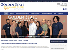 Tablet Screenshot of goldenstatecancercenters.com